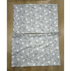 2 Issac Mizrahi Frosty Snowman Pillowcases 29.5” x 19.5” Queen
